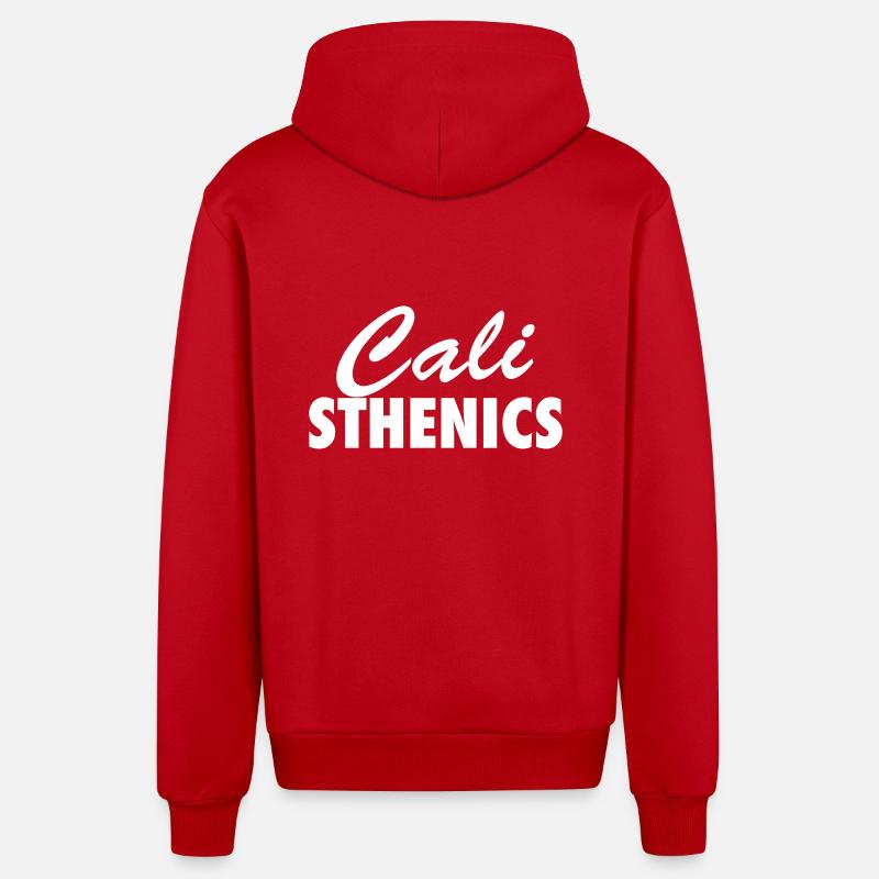 gymnastique suédoise - Veste à capuche bio décontractée fabriquée en UE - rouge