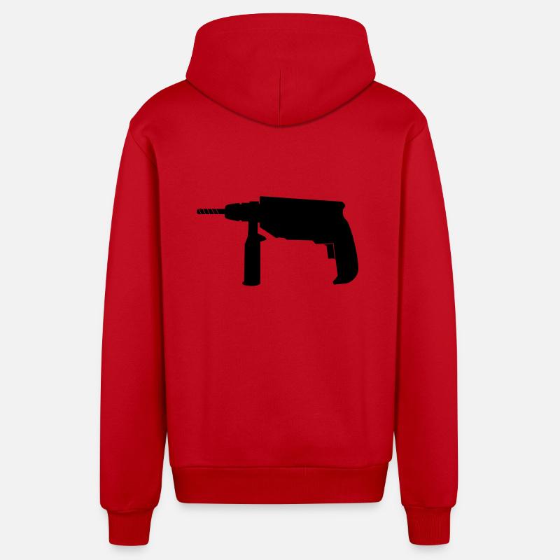 Foreur - Veste à capuche bio décontractée fabriquée en UE - rouge