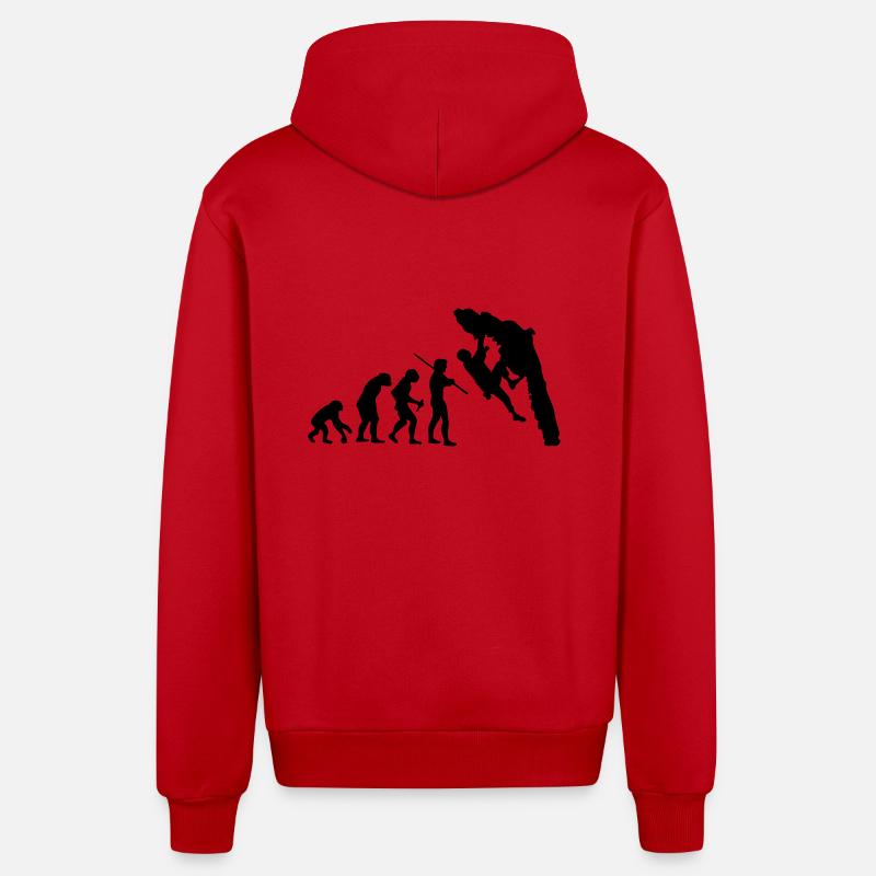 Boulder Evolution - Organic Relaxed Kapuzenjacke Made in EU - Rot