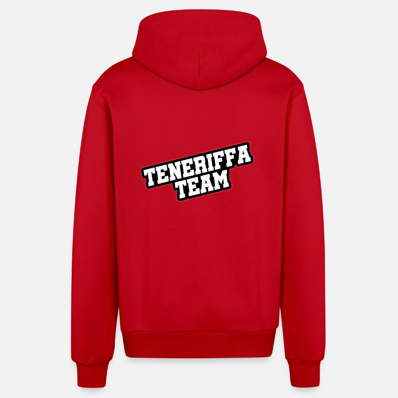 L’équipe de Tenerife - Veste à capuche bio décontractée fabriquée en UE - rouge
