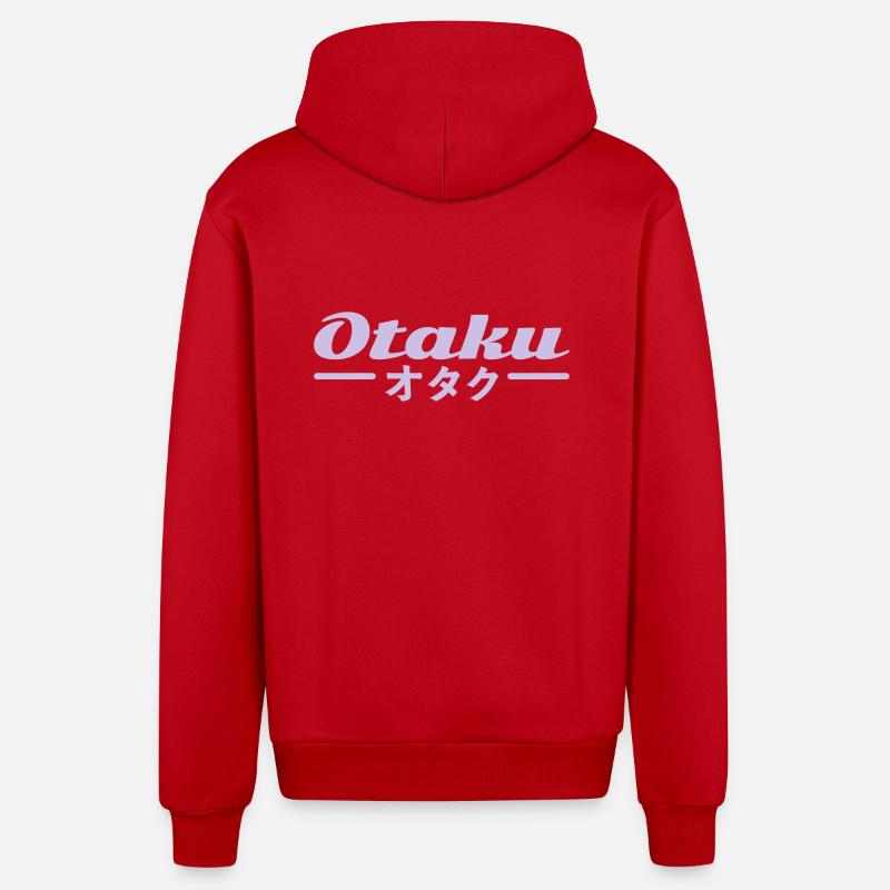 Otaku - Organic Relaxed Hooded Jacket Made in EU - red