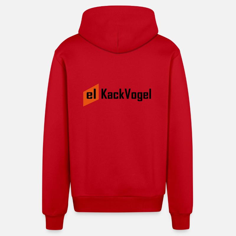 el kackvogel - Organic Relaxed Kapuzenjacke Made in EU - Rot