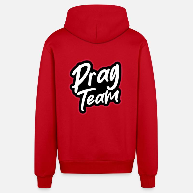 L’équipe de Prague - Veste à capuche bio décontractée fabriquée en UE - rouge