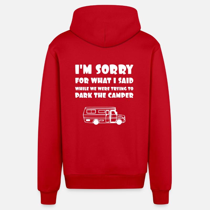 Camper rengaine - Veste à capuche bio décontractée fabriquée en UE - rouge