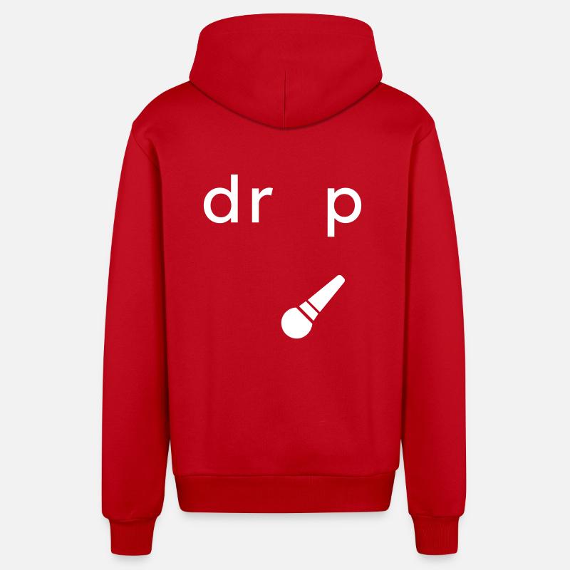 Lâchez le microphone - Veste à capuche bio décontractée fabriquée en UE - rouge