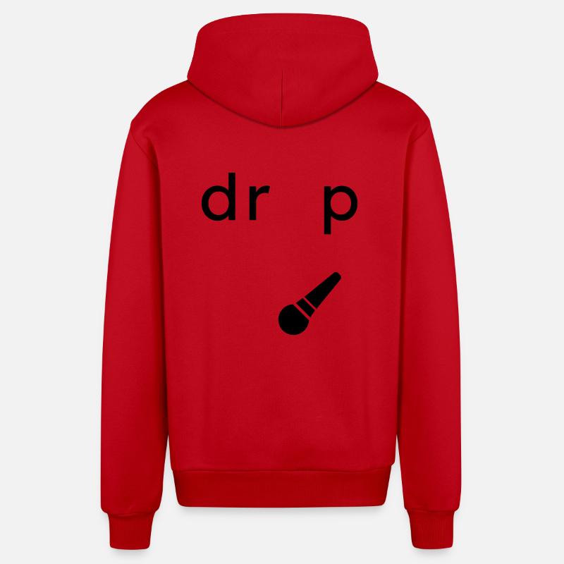 Drop the Microphone Geschenk - Organic Relaxed Kapuzenjacke Made in EU - Rot