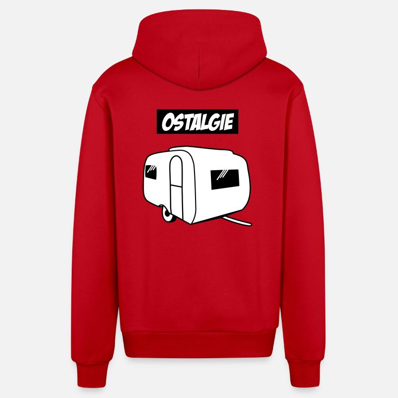 Ostalgie QEK junior - Veste à capuche bio décontractée fabriquée en UE - rouge