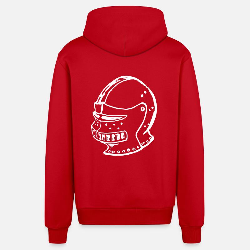 Ritterhelm - Veste à capuche bio décontractée fabriquée en UE - rouge