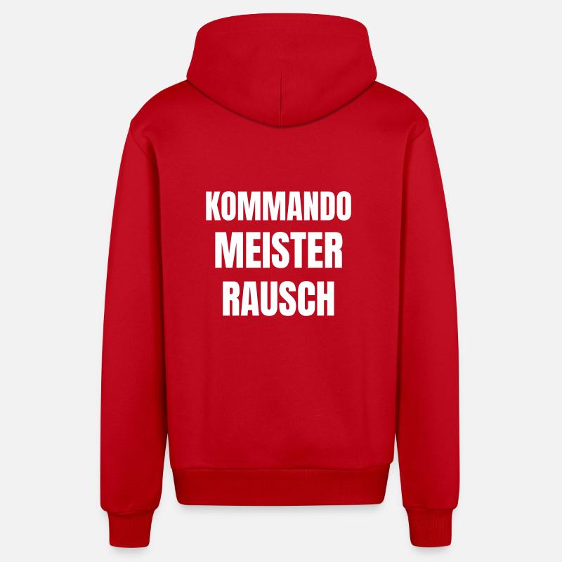 Commando Master Rush - Veste à capuche bio décontractée fabriquée en UE - rouge
