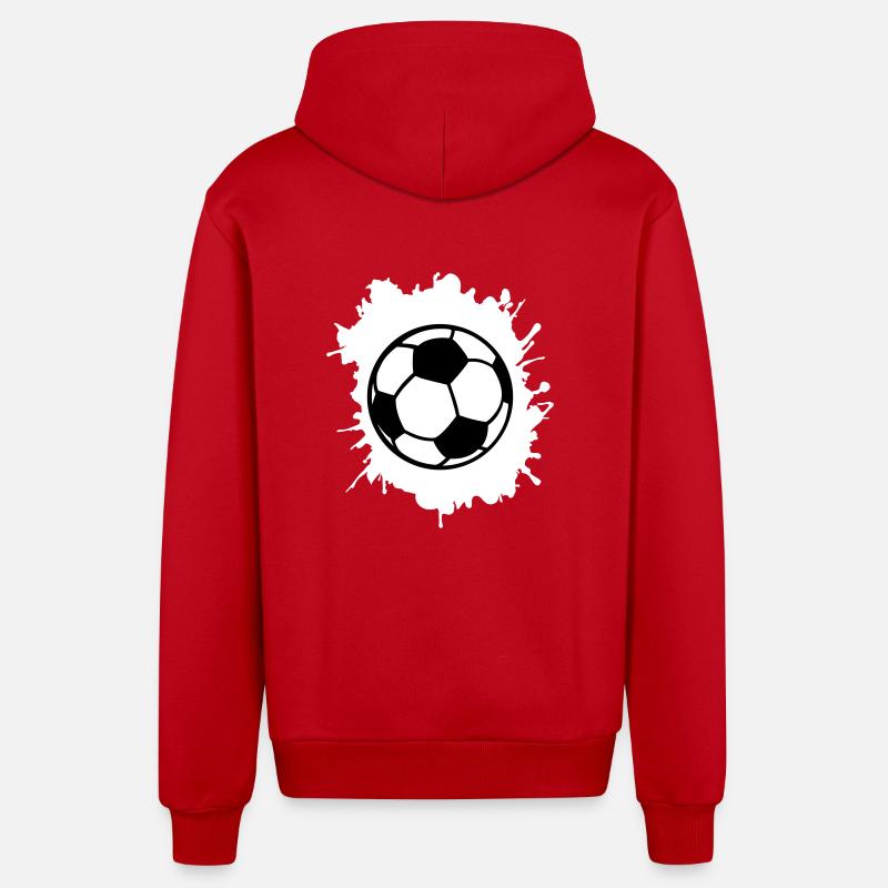Blobs de football - Veste à capuche bio décontractée fabriquée en UE - rouge