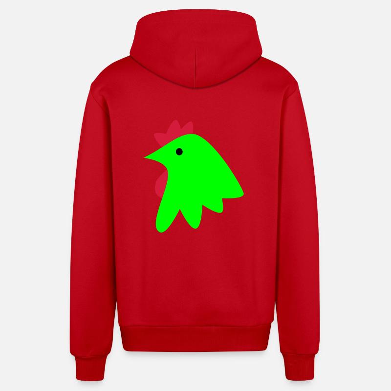 Coq - Veste à capuche bio décontractée fabriquée en UE - rouge
