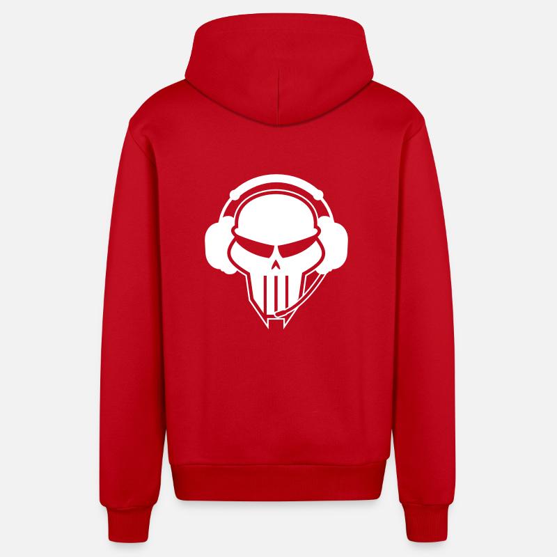Crymax Skull - Organic Relaxed Kapuzenjacke Made in EU - Rot