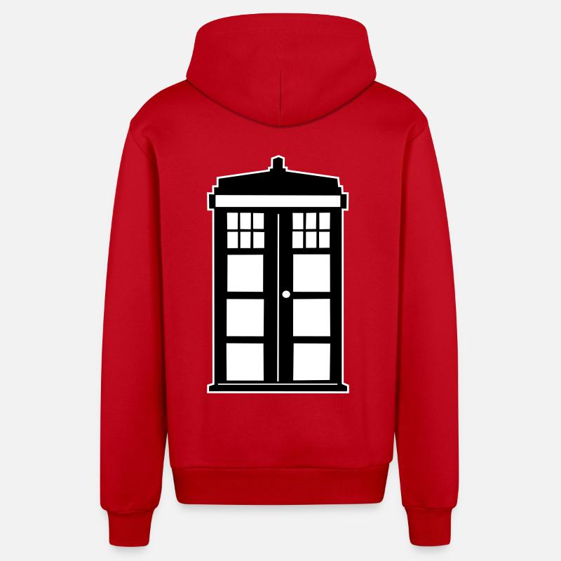 BlueBox - Veste à capuche bio décontractée fabriquée en UE - rouge