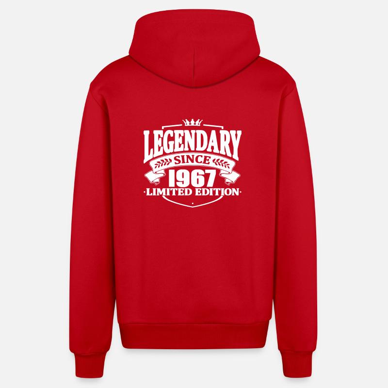 Légendaire depuis 1967 - Veste à capuche bio décontractée fabriquée en UE - rouge