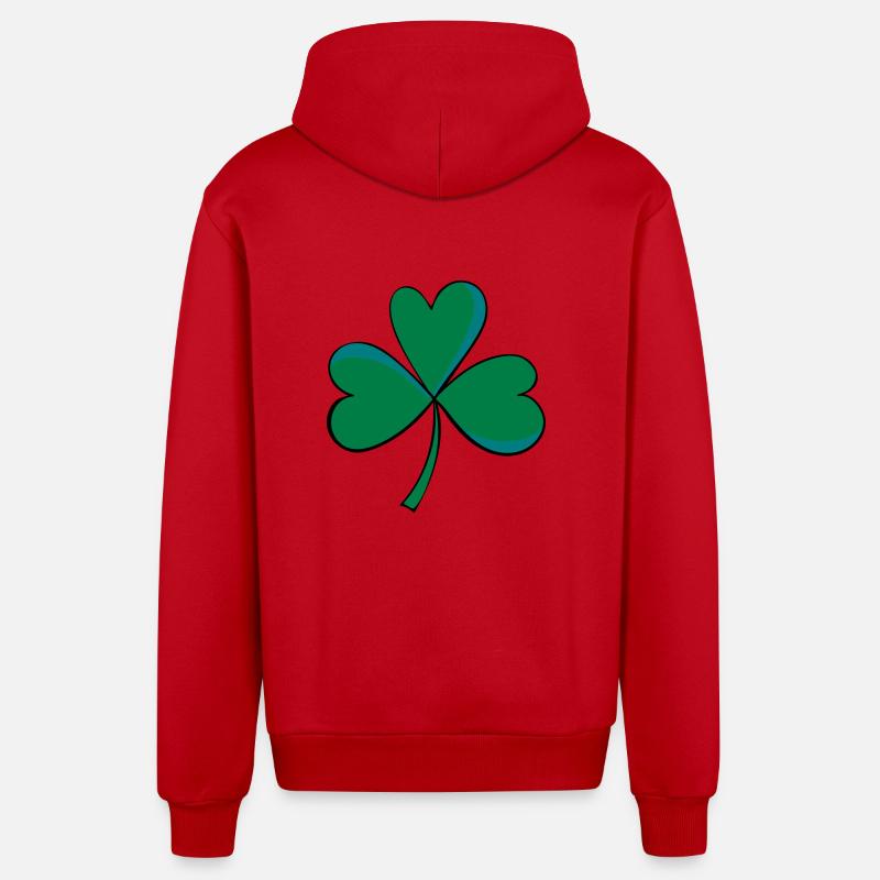 Clover - Veste à capuche bio décontractée fabriquée en UE - rouge