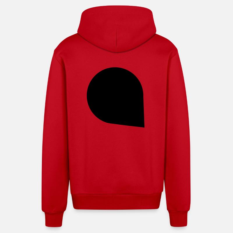 info-bulle Bubble message Discuter - Veste à capuche bio décontractée fabriquée en UE - rouge