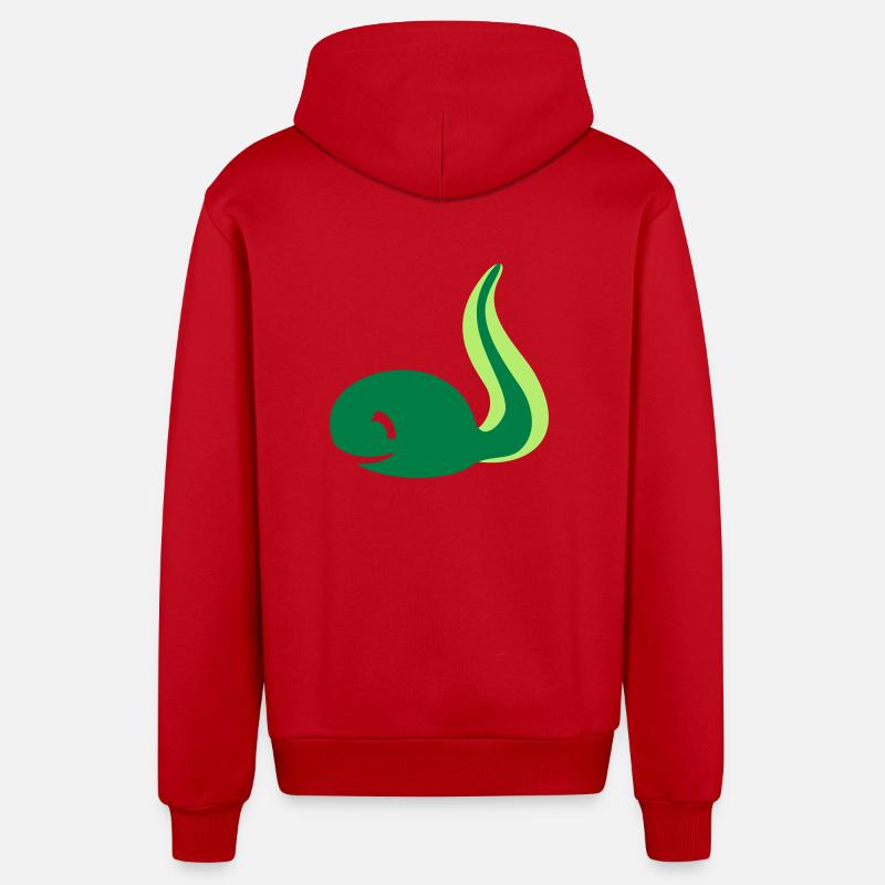 Frosch Kaulquappe - Organic Relaxed Kapuzenjacke Made in EU - Rot