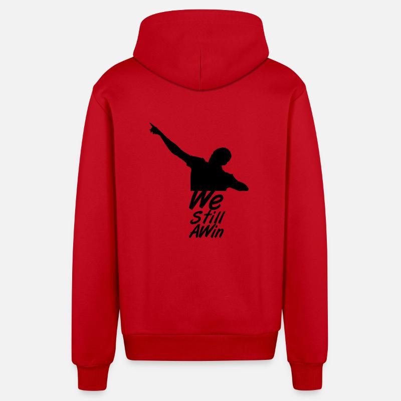 We Still A Win - Veste à capuche bio décontractée fabriquée en UE - rouge