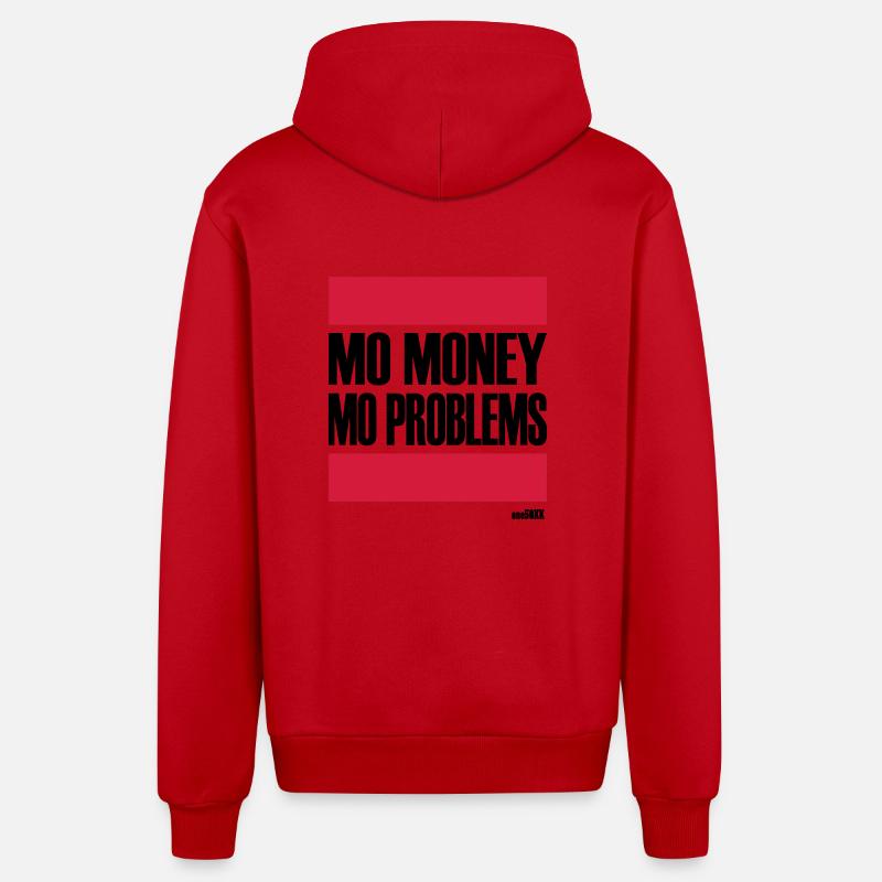 PROBLÈMES PLUS PLUS D'ARGENT - Veste à capuche bio décontractée fabriquée en UE - rouge