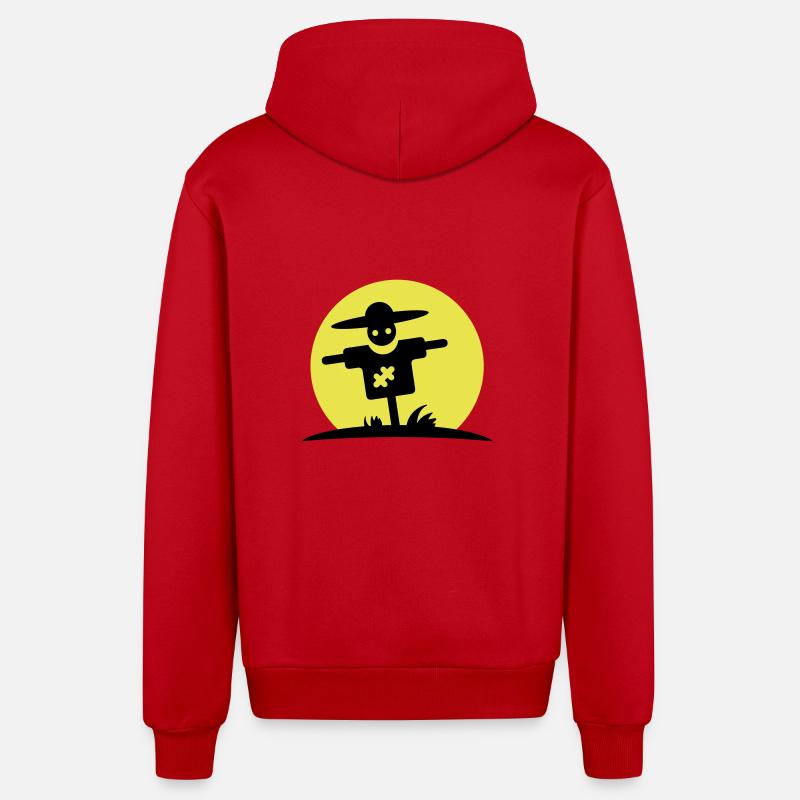 Vogelscheuche - Organic Relaxed Kapuzenjacke Made in EU - Rot