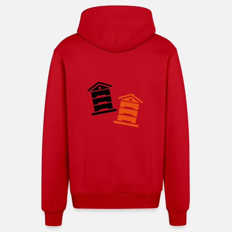 Honig Imker - Organic Relaxed Kapuzenjacke Made in EU - Rot
