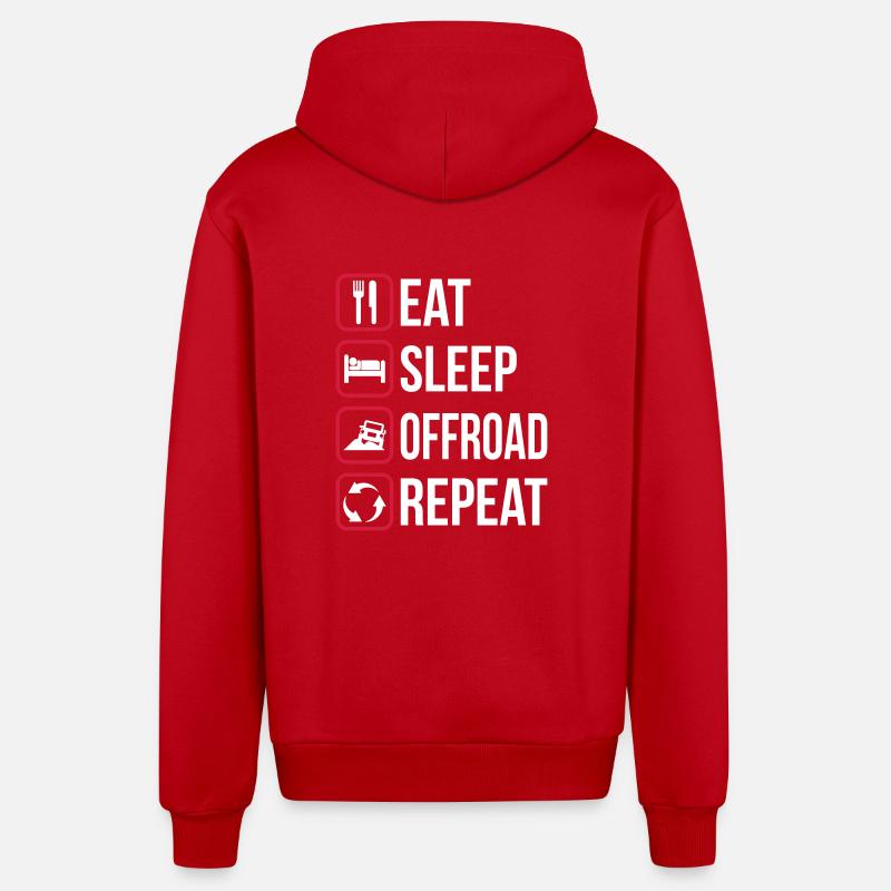 Mangez Sleep Offroad Répétez - Veste à capuche bio décontractée fabriquée en UE - rouge