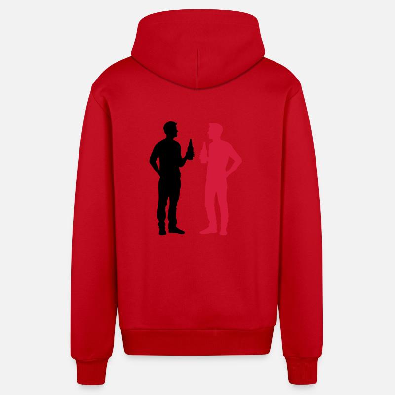 Team Drinking Mannschaft - Organic Relaxed Kapuzenjacke Made in EU - Rot