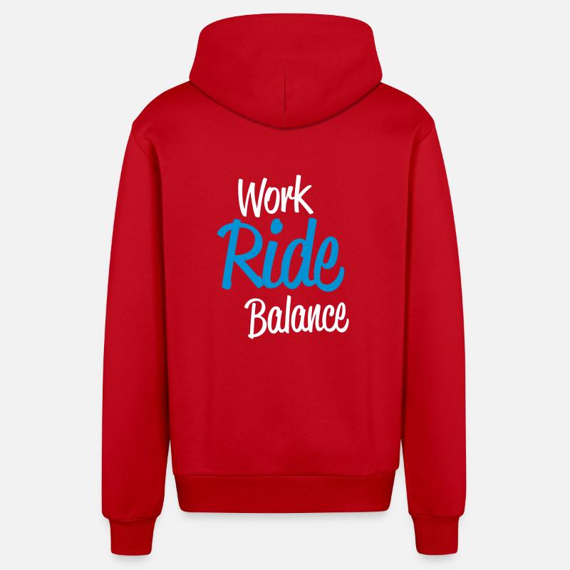 workridew - Organic Relaxed Kapuzenjacke Made in EU - Rot