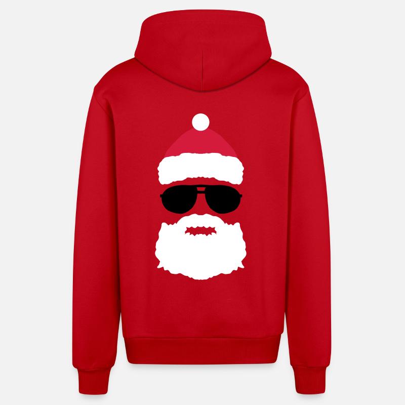 WEIHNACHTS COOL - Organic Relaxed Kapuzenjacke Made in EU - Rot