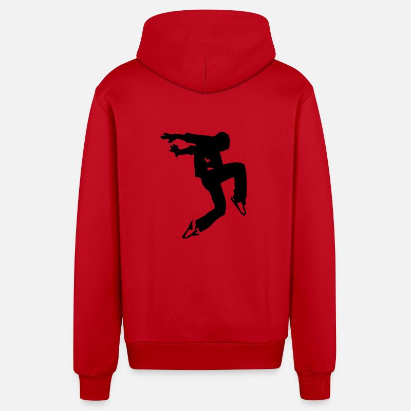 break dance luxe - Veste à capuche bio décontractée fabriquée en UE - rouge