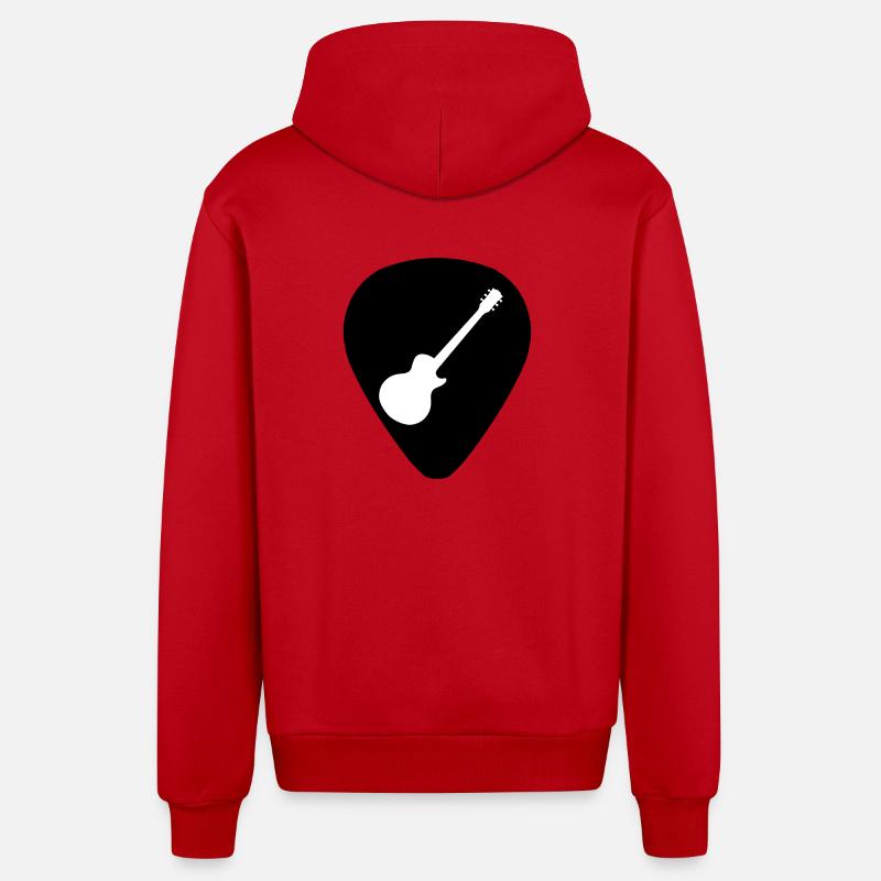 sélection de guitare les paul - Veste à capuche bio décontractée fabriquée en UE - rouge
