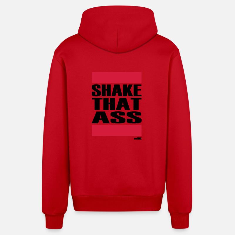 SHAKE QUE ASS - Veste à capuche bio décontractée fabriquée en UE - rouge