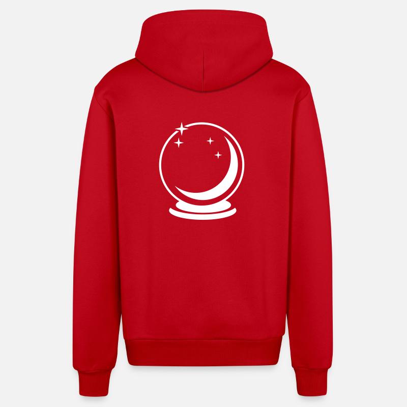 Glaskugel - Organic Relaxed Kapuzenjacke Made in EU - Rot