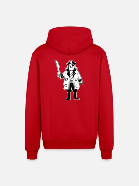 Pirat - Organic Relaxed Kapuzenjacke Made in EU - Rot