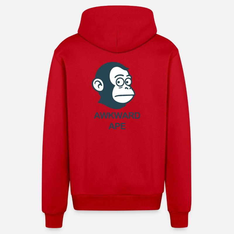 Awkward_Ape Chemise avec le logo - Veste à capuche bio décontractée fabriquée en UE - rouge