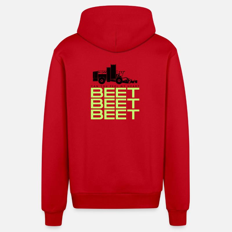 Récolteuse de betteraves Tshirt - Veste à capuche bio décontractée fabriquée en UE - rouge