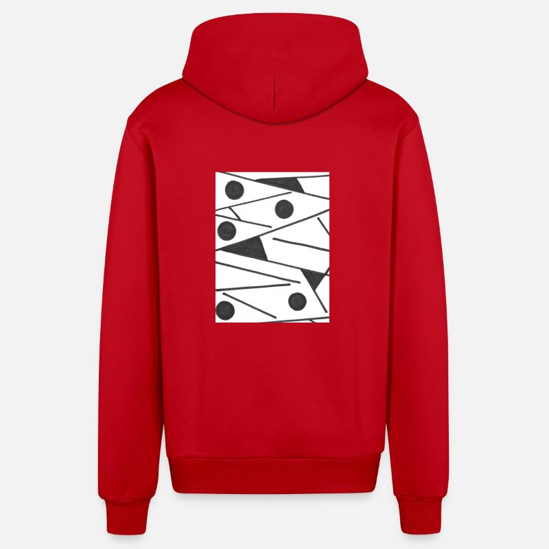 Sigma - Veste à capuche bio décontractée fabriquée en UE - rouge