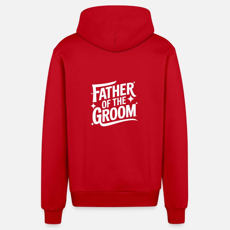 Marié Mariage Mariage - Veste à capuche bio décontractée fabriquée en UE - rouge
