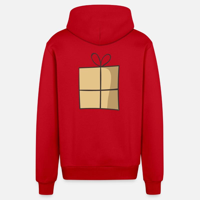present 3 - Veste à capuche bio décontractée fabriquée en UE - rouge