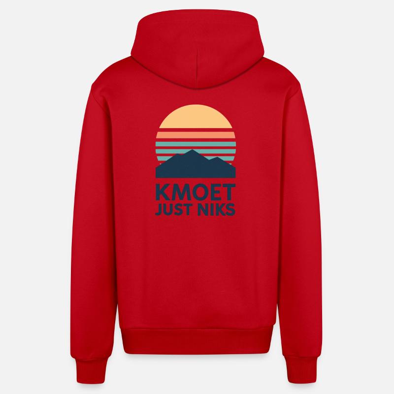 Kmoet just nothing, Dialecte anversois Chemises - Veste à capuche bio décontractée fabriquée en UE - rouge
