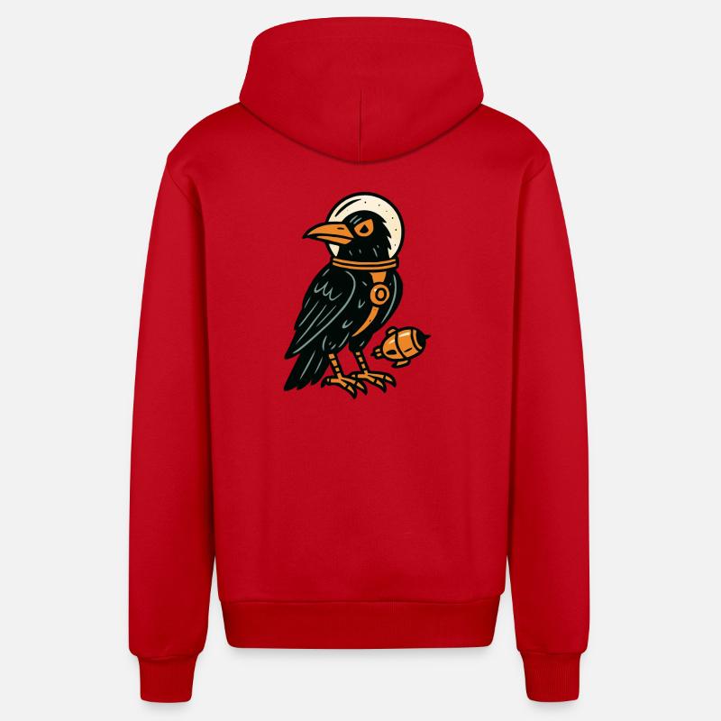Corbeau style Comics - Veste à capuche bio décontractée fabriquée en UE - rouge