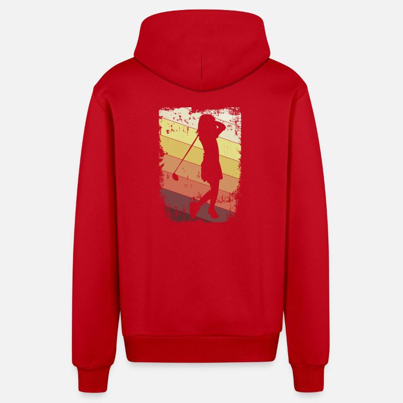 Golfeuse - Veste à capuche bio décontractée fabriquée en UE - rouge