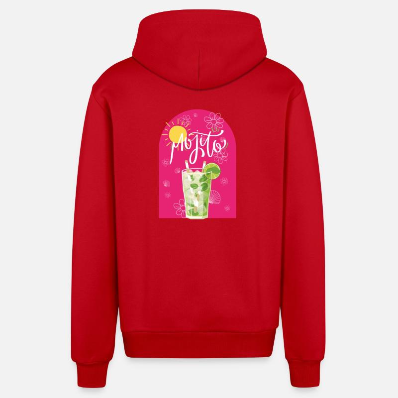 MOJITO - Veste à capuche bio décontractée fabriquée en UE - rouge