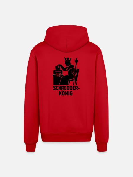 Shredder King - Organic Relaxed Hooded Jacket Made in EU - red