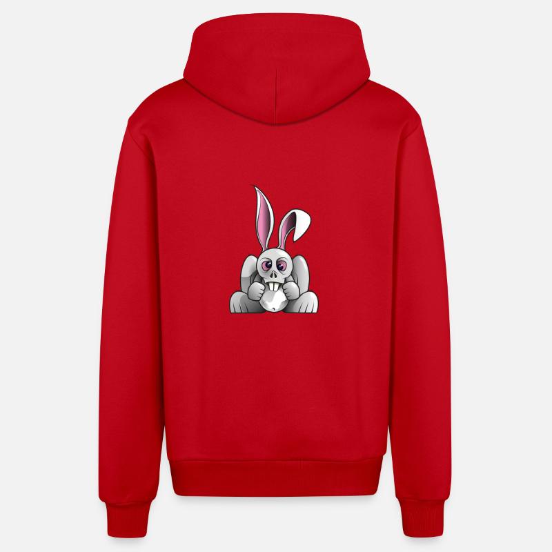Lapix - Veste à capuche bio décontractée fabriquée en UE - rouge