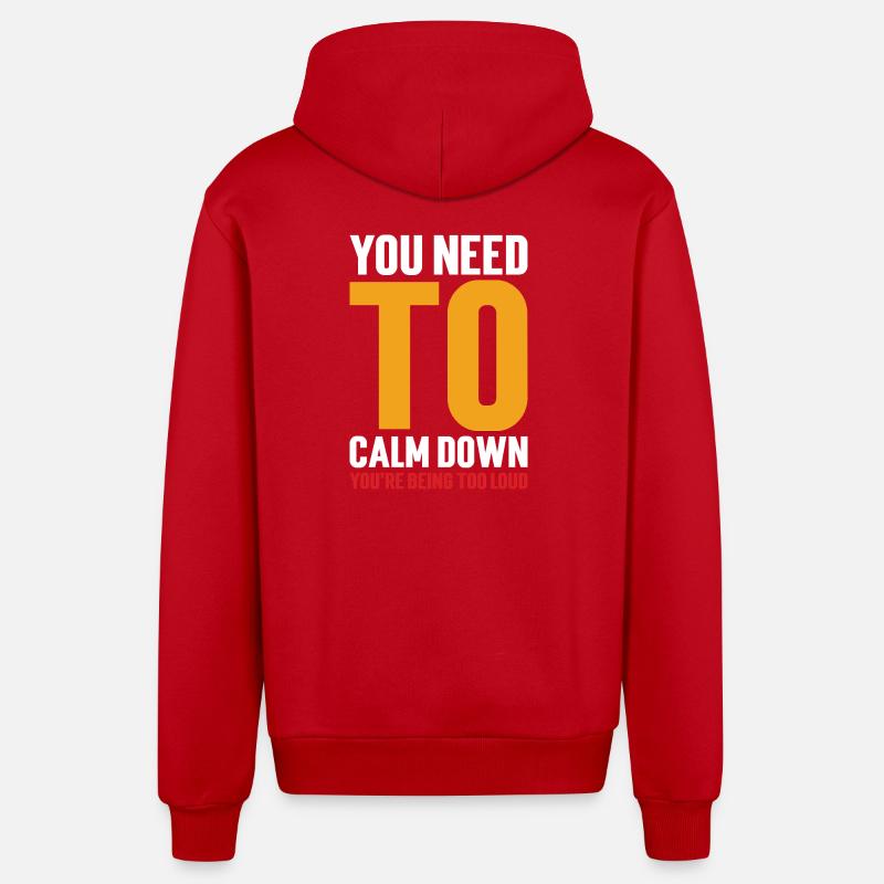 Message Motivation affirmations - Veste à capuche bio décontractée fabriquée en UE - rouge