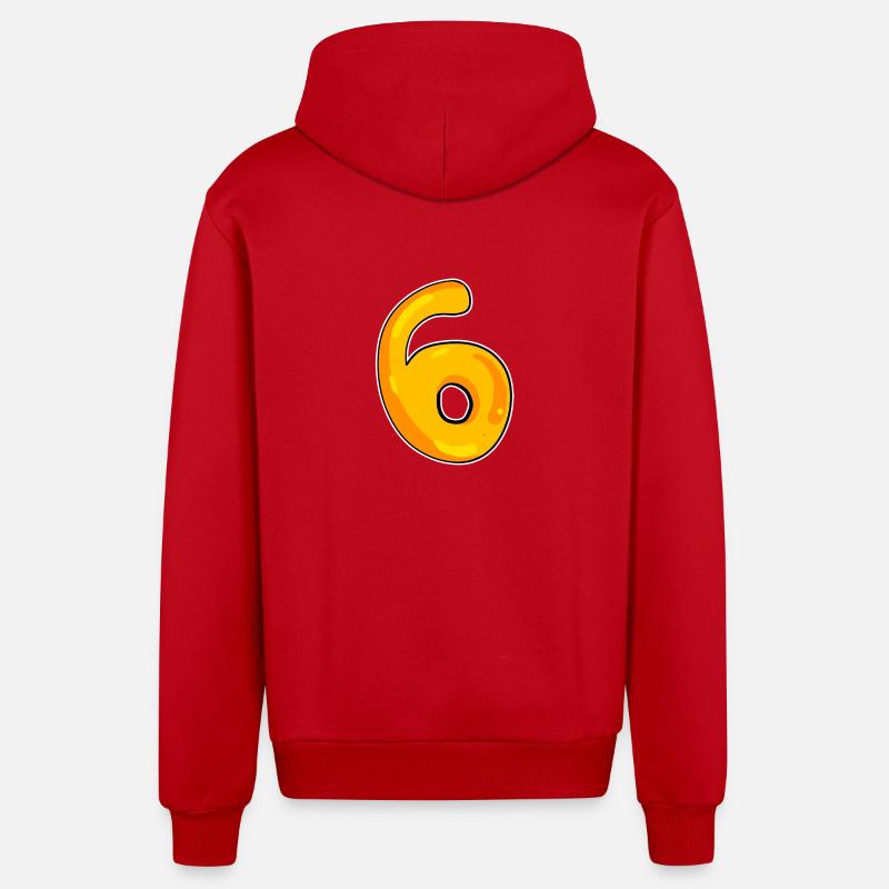 Numéro 6 Numéro - Veste à capuche bio décontractée fabriquée en UE - rouge