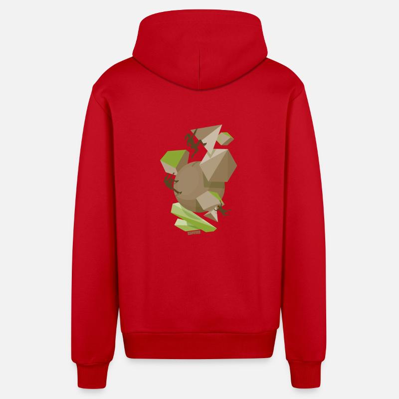 équipe sympa - Veste à capuche bio décontractée fabriquée en UE - rouge