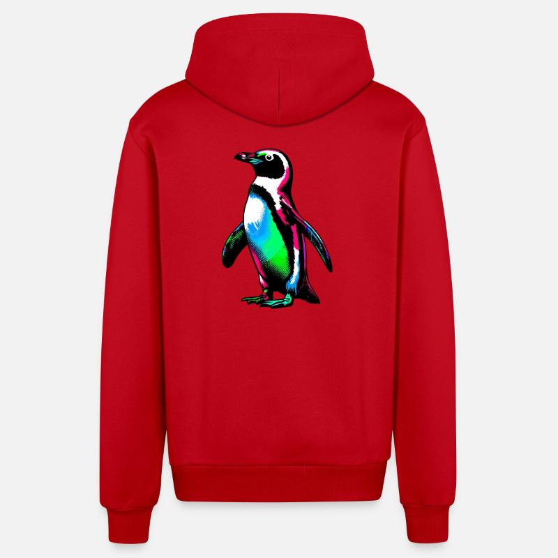 Pingouin - Veste à capuche bio décontractée fabriquée en UE - rouge