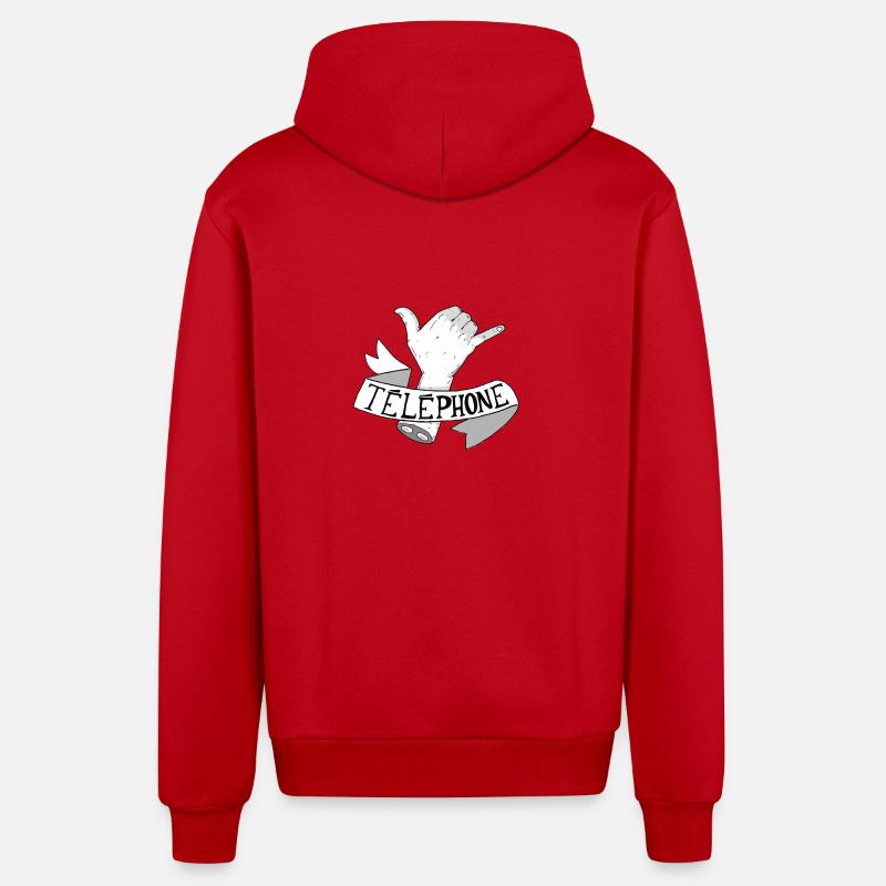 Traduction approximative #4 - Veste à capuche bio décontractée fabriquée en UE - rouge